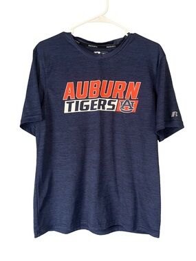 Auburn Tigers Russell Athletic Navy Graphic Tee Men’s size Medium
